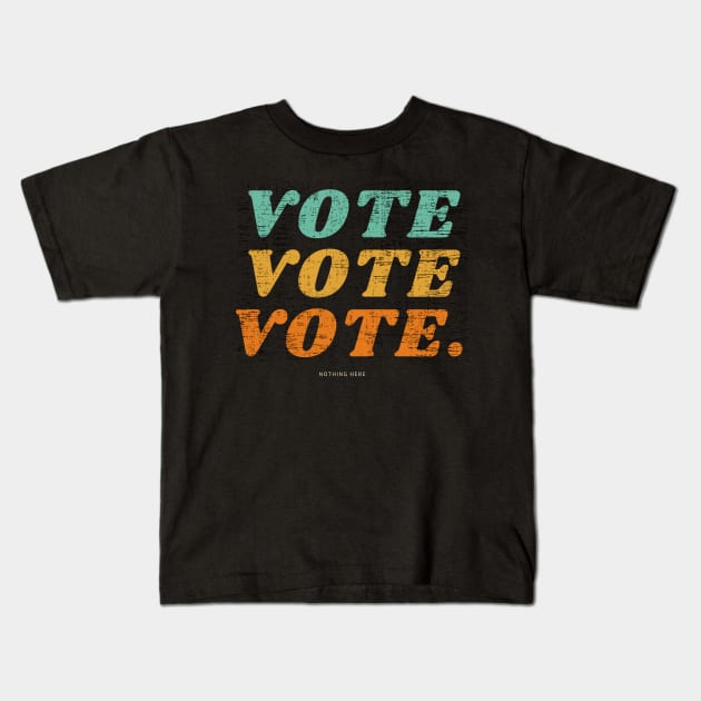 VOTE RETRO ELECTION T-Shirt Kids T-Shirt by SDxDesigns